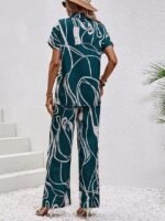 Women's Cotton Blend Co Ord Set For Women | Co Ord Set For Women Stylish | Festive Co Ord Set For Women | Travel Co Ord Set For Women | Half Sleeve Women's Co-Ord Set - Image 4