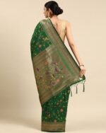 Floral Print Saree with Tassels - Image 2