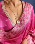 Women Floral Print Saree with Contrast Border - Image 2