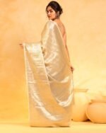 Women Zari Woven Saree with Blouse Piece - Image 2